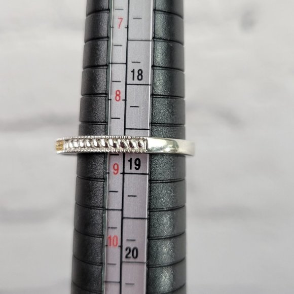 Set of 3 Sparkling Silver & Multi Color Sapphire Stackable Bands - Picture 10 of 10